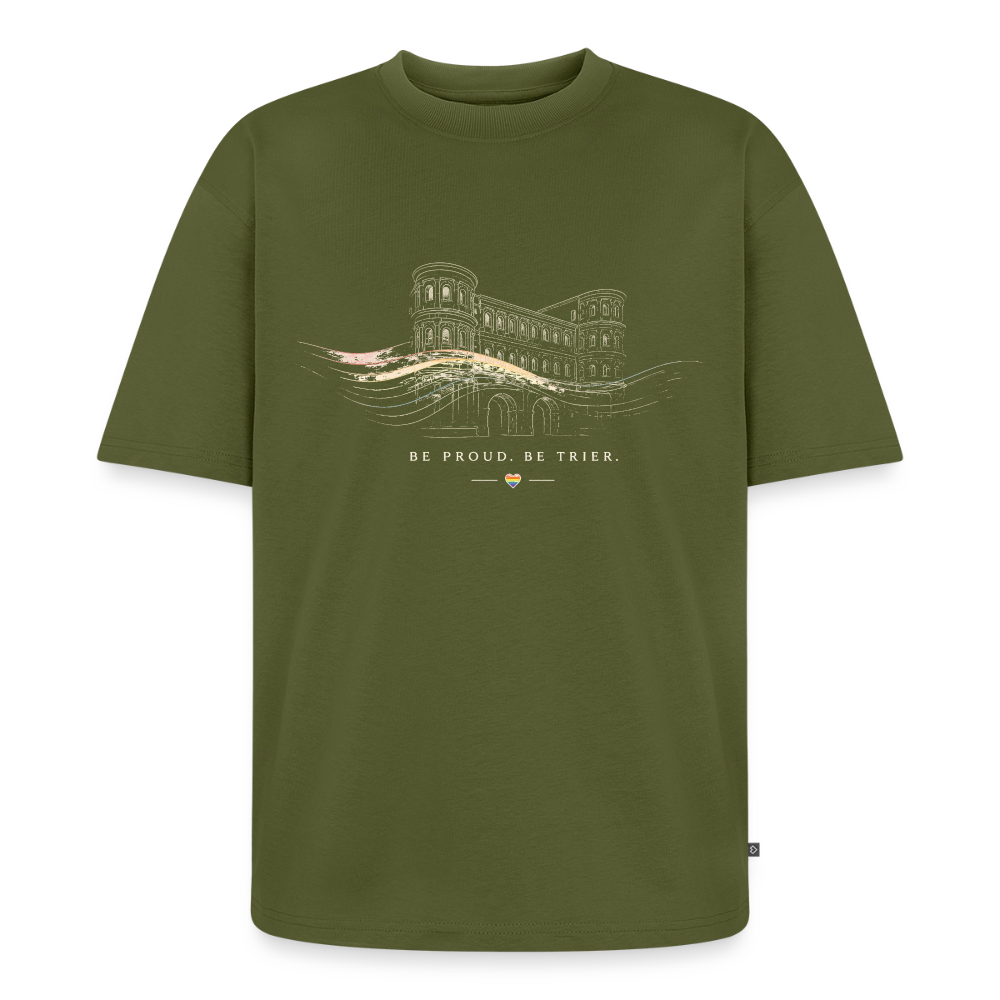 Pride Unisex Premium Oversized Bio T-Shirt - Khaki