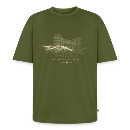 Pride Unisex Premium Oversized Bio T-Shirt - Khaki