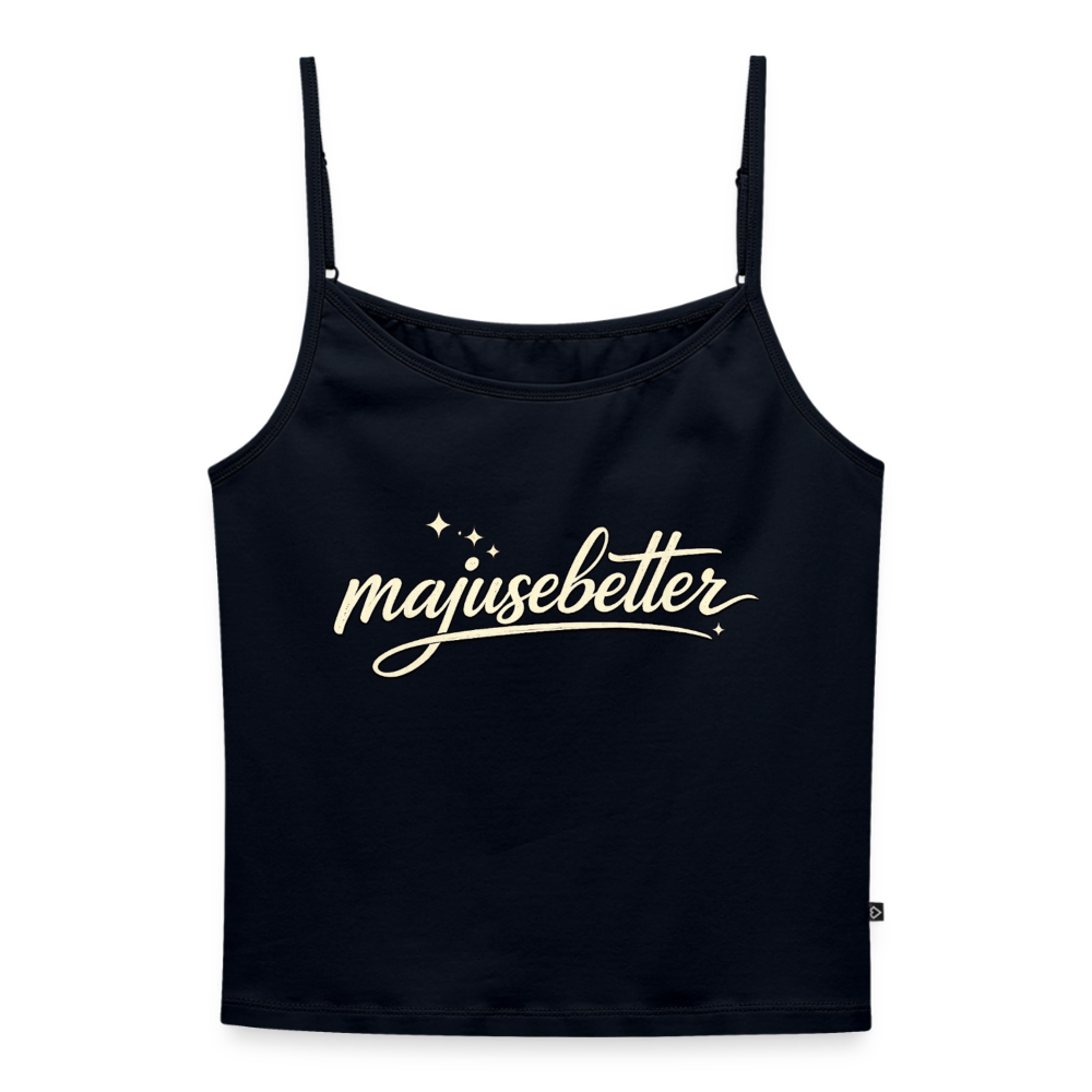 Majusebetter Frauen Premium Organic Top mit Spaghettiträgern - Navy
