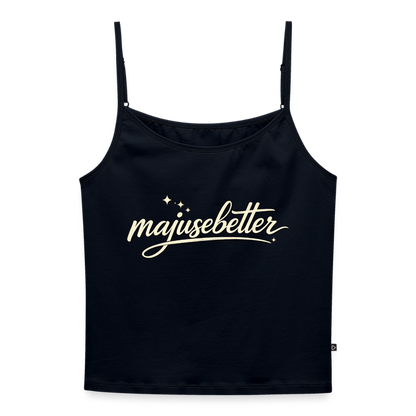 Majusebetter Frauen Premium Organic Top mit Spaghettiträgern - Navy