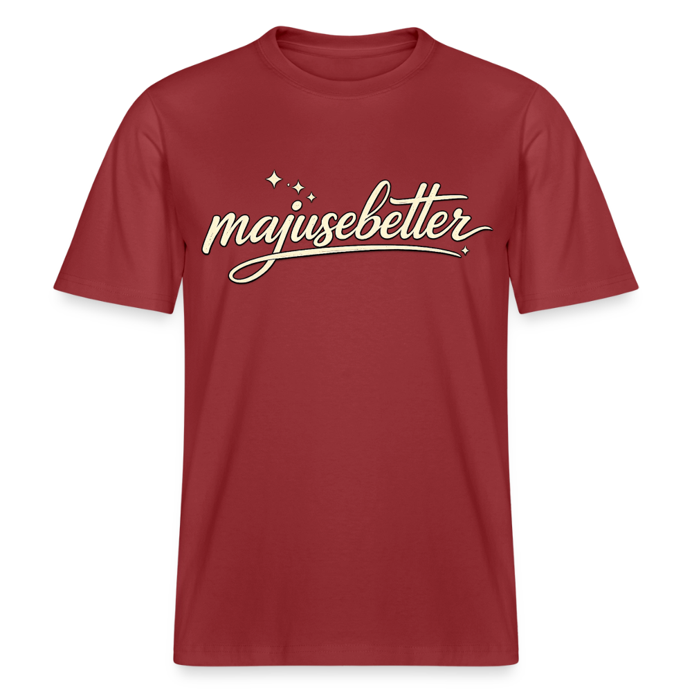 Majusebetter  RELAXED FIT Unisex Organic T-Shirt - Erdrot