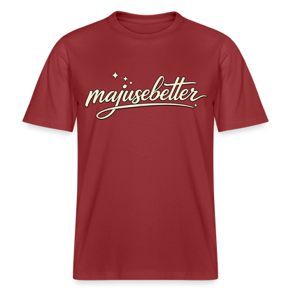 Majusebetter  RELAXED FIT Unisex Organic T-Shirt - Erdrot