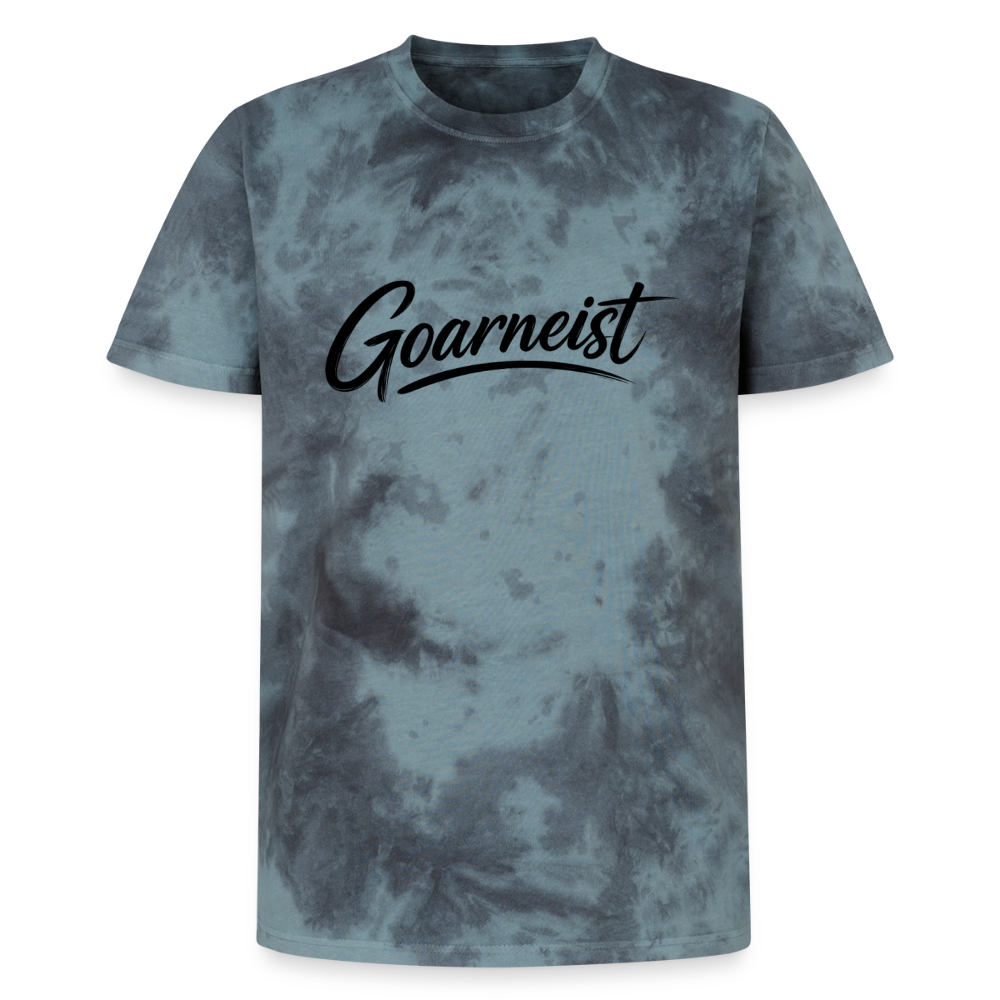 Goarneist Unisex Premium Tie Dye T-Shirt - Schwarz/Blau