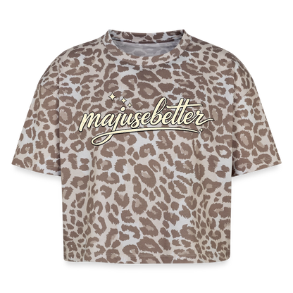 Majusebetter Boxy Leo Frauen Premium Organic T-Shirt - Leopard print