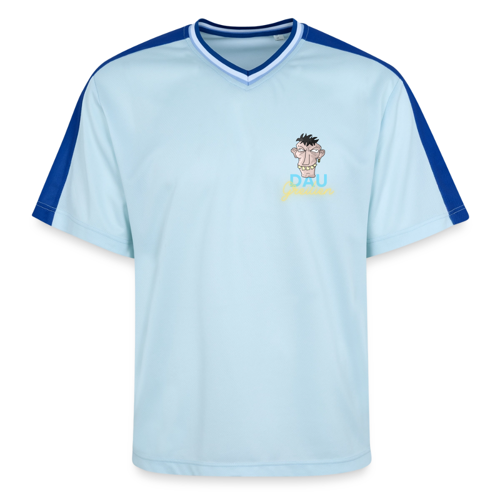 Dau greilien Unisex Football Style Mesh T-Shirt - Hellblau/Dunkelblau