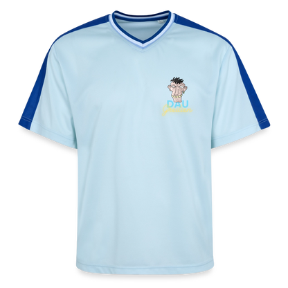 Dau greilien Unisex Football Style Mesh T-Shirt - Hellblau/Dunkelblau
