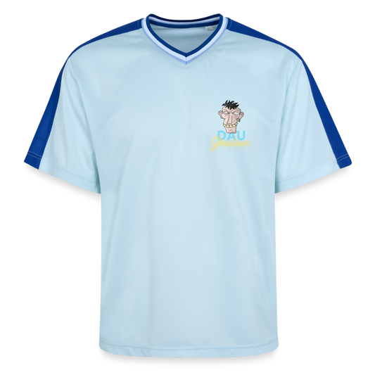 Dau greilien Unisex Football Style Mesh T-Shirt - Hellblau/Dunkelblau