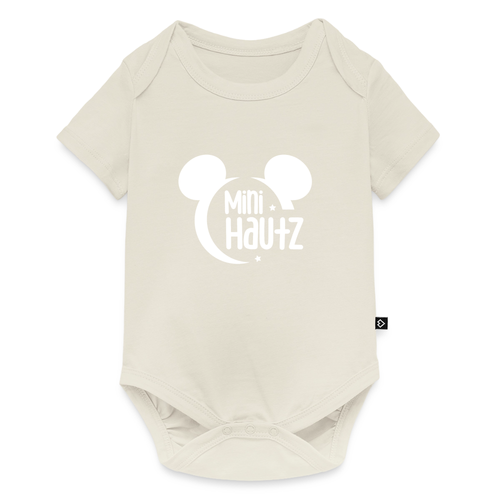 Mini Hautz Baby Bio-Kurzarm-Body - Naturweiß