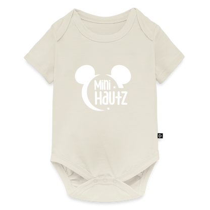 Mini Hautz Baby Bio-Kurzarm-Body - Naturweiß