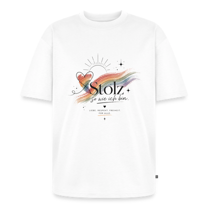 Pride Unisex Premium Oversized Bio T-Shirt - Weiß