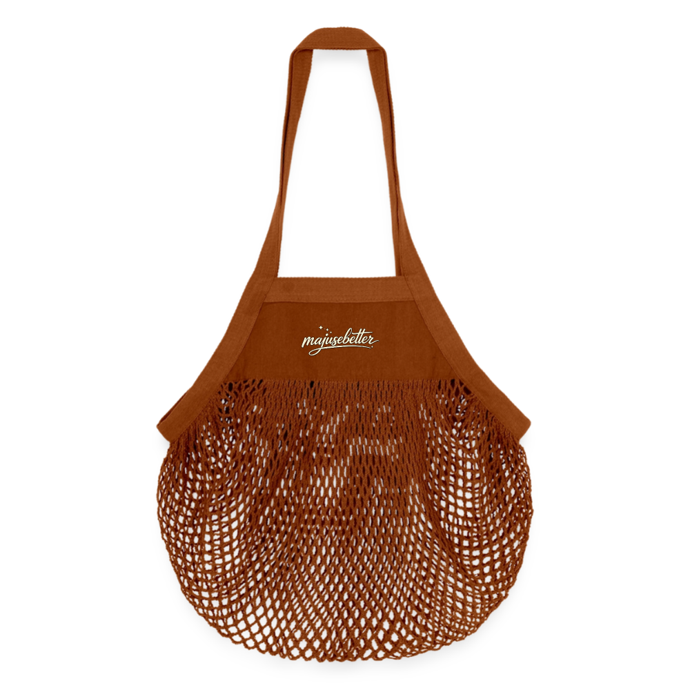 Majusebetter Bio Mesh-Einkaufstasche - texas orange