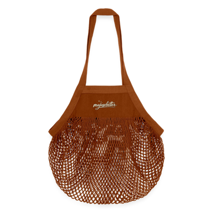 Majusebetter Bio Mesh-Einkaufstasche - texas orange