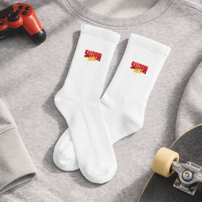 Super Hautz Kinder Tennissocken - Weiß