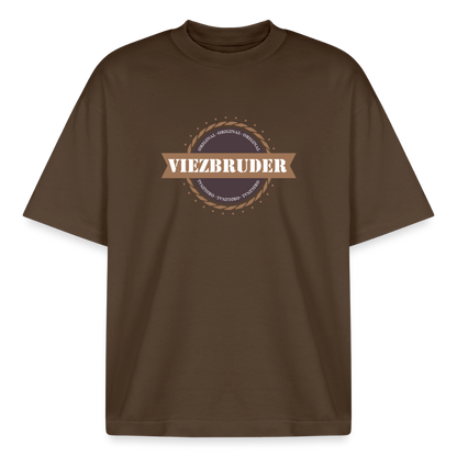 Viezbruder Boxy Heavyweight Unisex Organic T-Shirt - Dunkelbraun