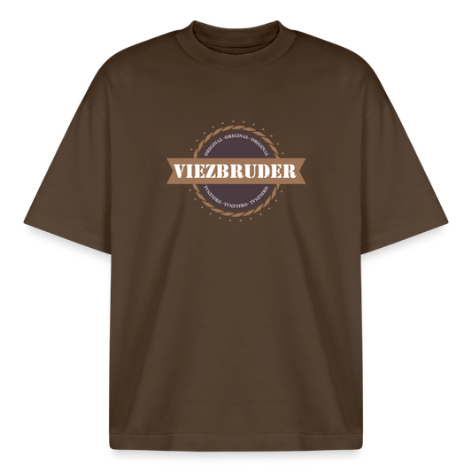Viezbruder Boxy Heavyweight Unisex Organic T-Shirt - Dunkelbraun