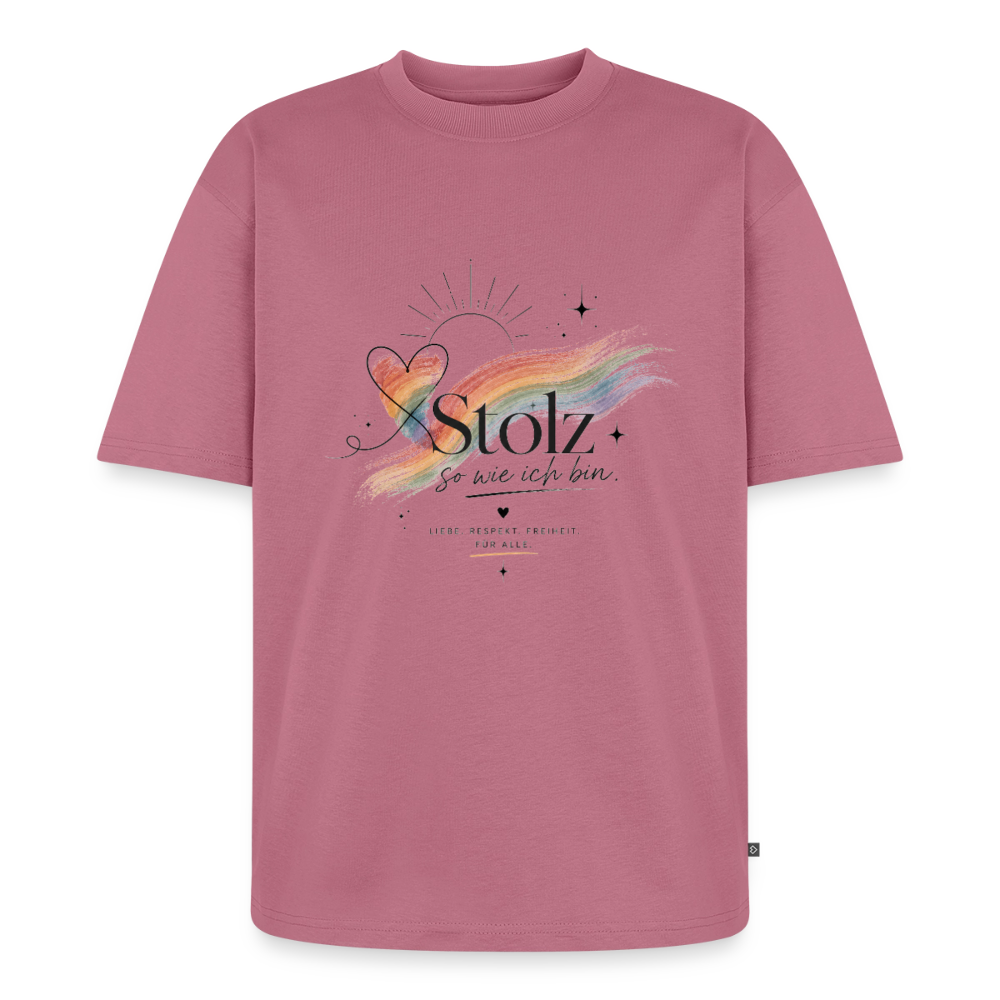 Pride Unisex Premium Oversized Bio T-Shirt - Mauve