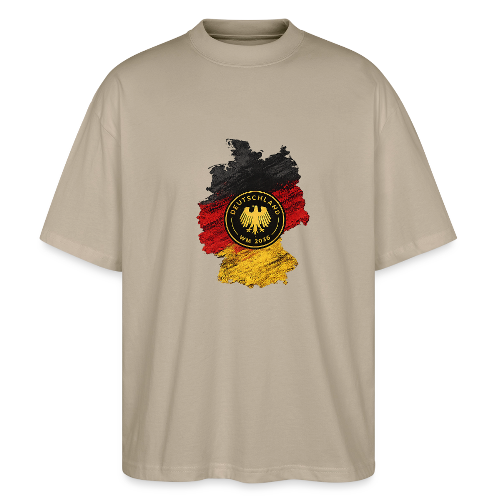 Deutschland  Oversized Unisex Bio T-Shirt - Steingrau
