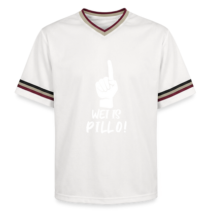 Wei is Pillo Unisex Football Style Mesh T-Shirt - Offwhite/Bordeaux