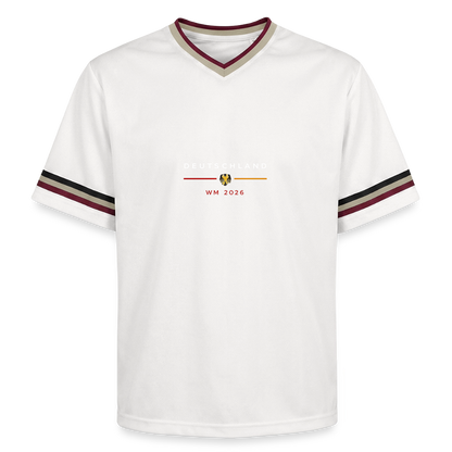 Deutschland Unisex Football Style Mesh T-Shirt - Offwhite/Bordeaux