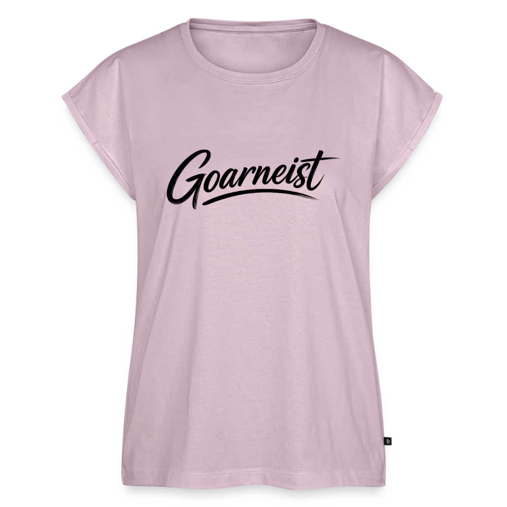 Goarneist Frauen T-Shirt mit gerollten Ärmeln - Altrosa