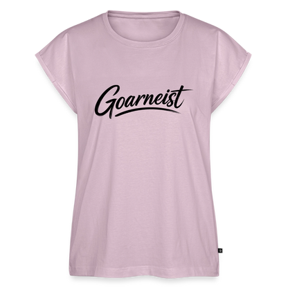 Goarneist Frauen T-Shirt mit gerollten Ärmeln - Altrosa