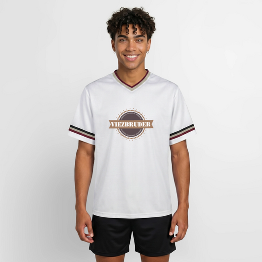 Viezbruder Unisex Football Style Mesh T-Shirt - Offwhite/Bordeaux