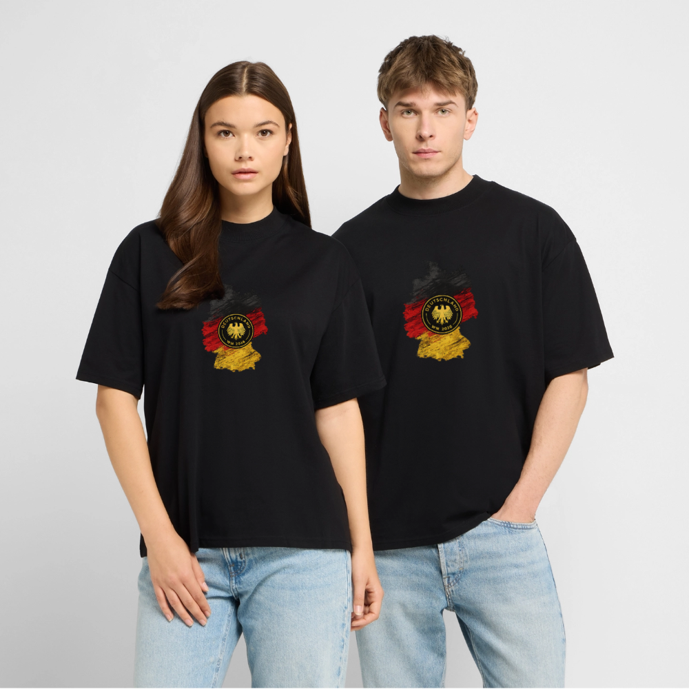 Deutschland  Oversized Unisex Bio T-Shirt - Schwarz