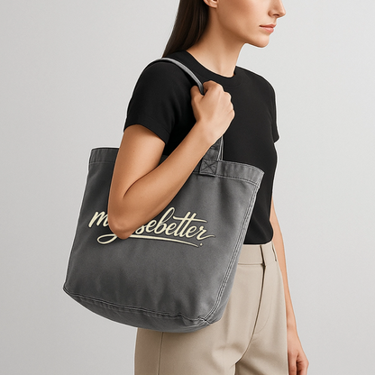 Majusebetter Vintage-Washed Shopper - Vintage Schwarz