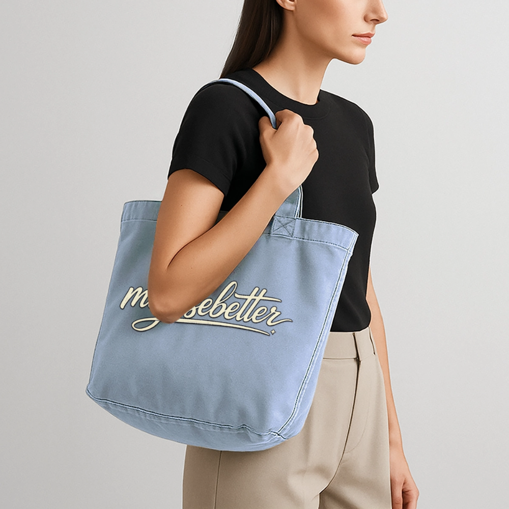 Majusebetter Vintage-Washed Shopper - vintage light blue