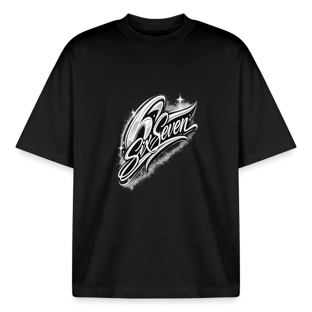 Six Seven Boxy Heavyweight Unisex Organic T-Shirt - Schwarz