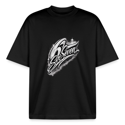 Six Seven Boxy Heavyweight Unisex Organic T-Shirt - Schwarz