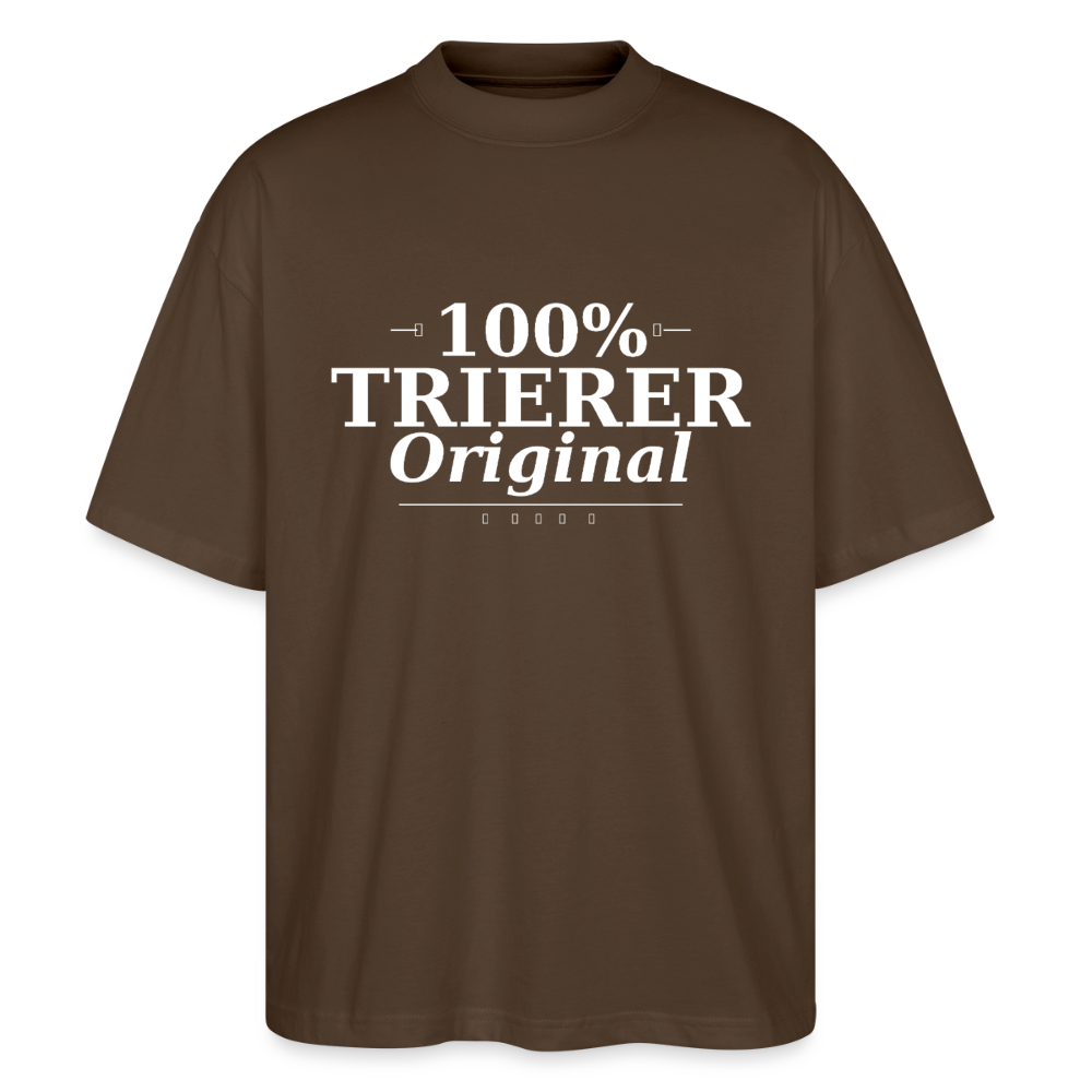 Trier Oversized Unisex Bio T-Shirt - Dunkelbraun