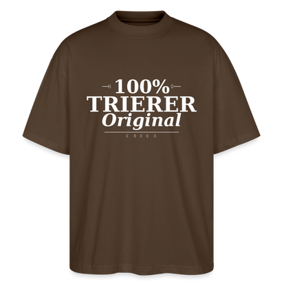 Trier Oversized Unisex Bio T-Shirt - Dunkelbraun