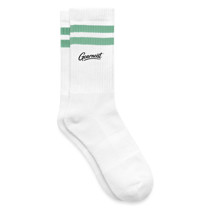 Goarneist Gestreifte Tennissocken - Weiß/Mint