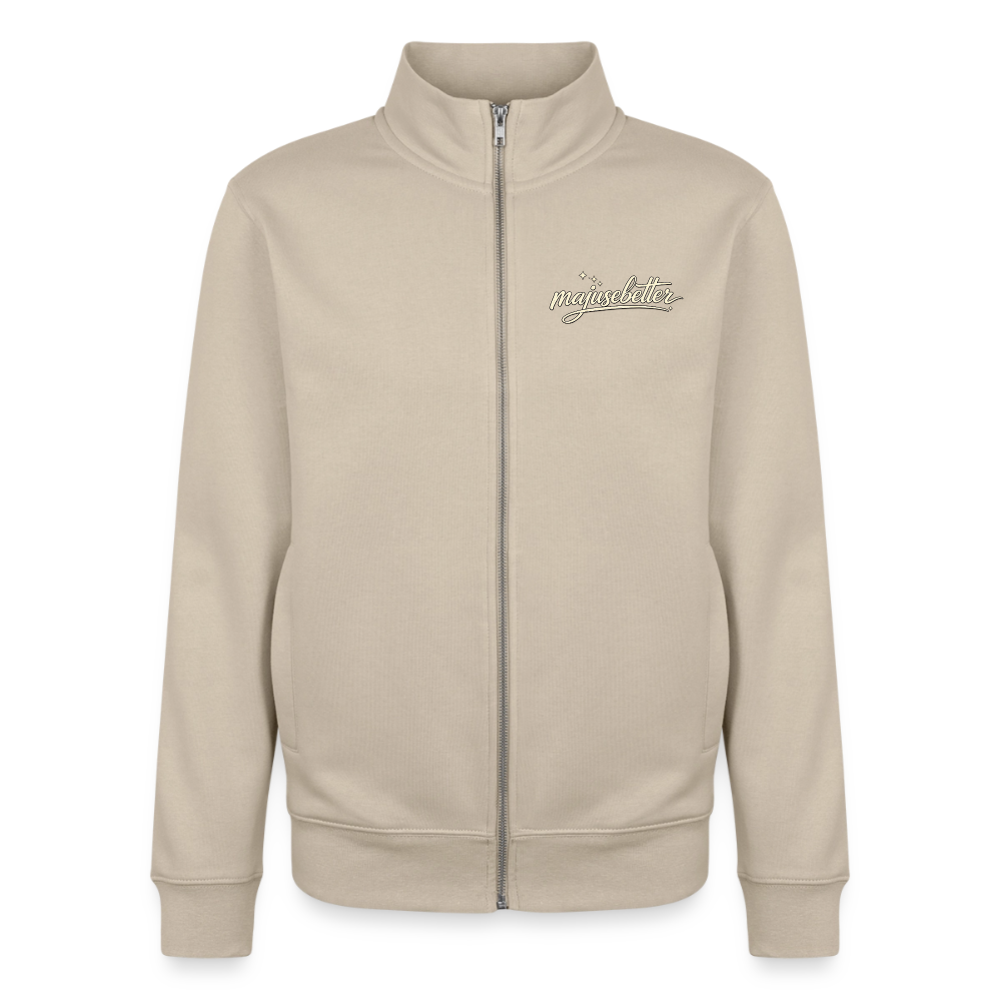Majusebetter Unisex Bio Zip Sweatshirt - Cremebeige
