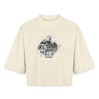 Trier Boxy Frauen Recyceltes 1/2 Sleeved T-Shirt - Natur
