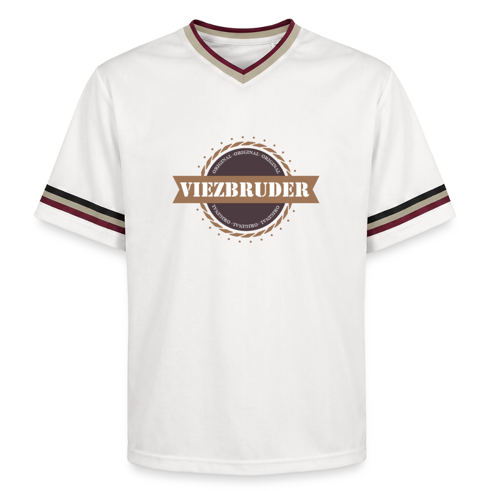 Viezbruder Unisex Football Style Mesh T-Shirt - Offwhite/Bordeaux