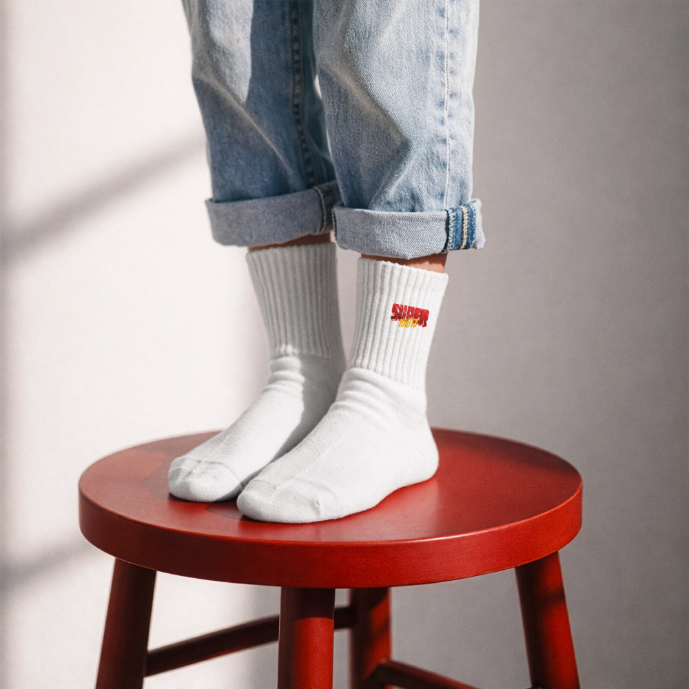 Super Hautz Kinder Tennissocken - Weiß