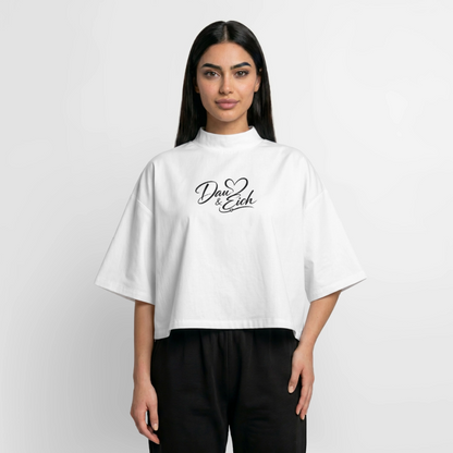 Dau & Eich Boxy Frauen Recyceltes 1/2 Sleeved T-Shirt - Weiß