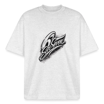 Six Seven Boxy Heavyweight Unisex Organic T-Shirt - Kühles Grau meliert