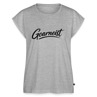 Goarneist Frauen T-Shirt mit gerollten Ärmeln - Grau meliert