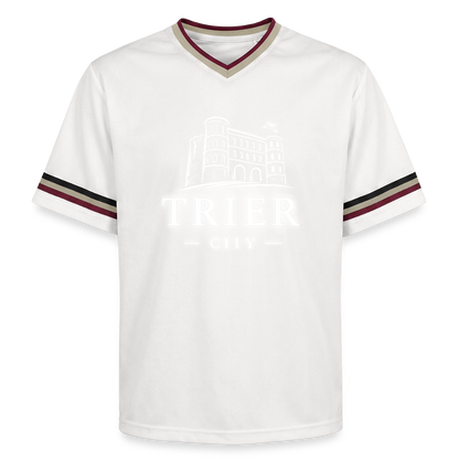 Trier Unisex Football Style Mesh T-Shirt - Offwhite/Bordeaux