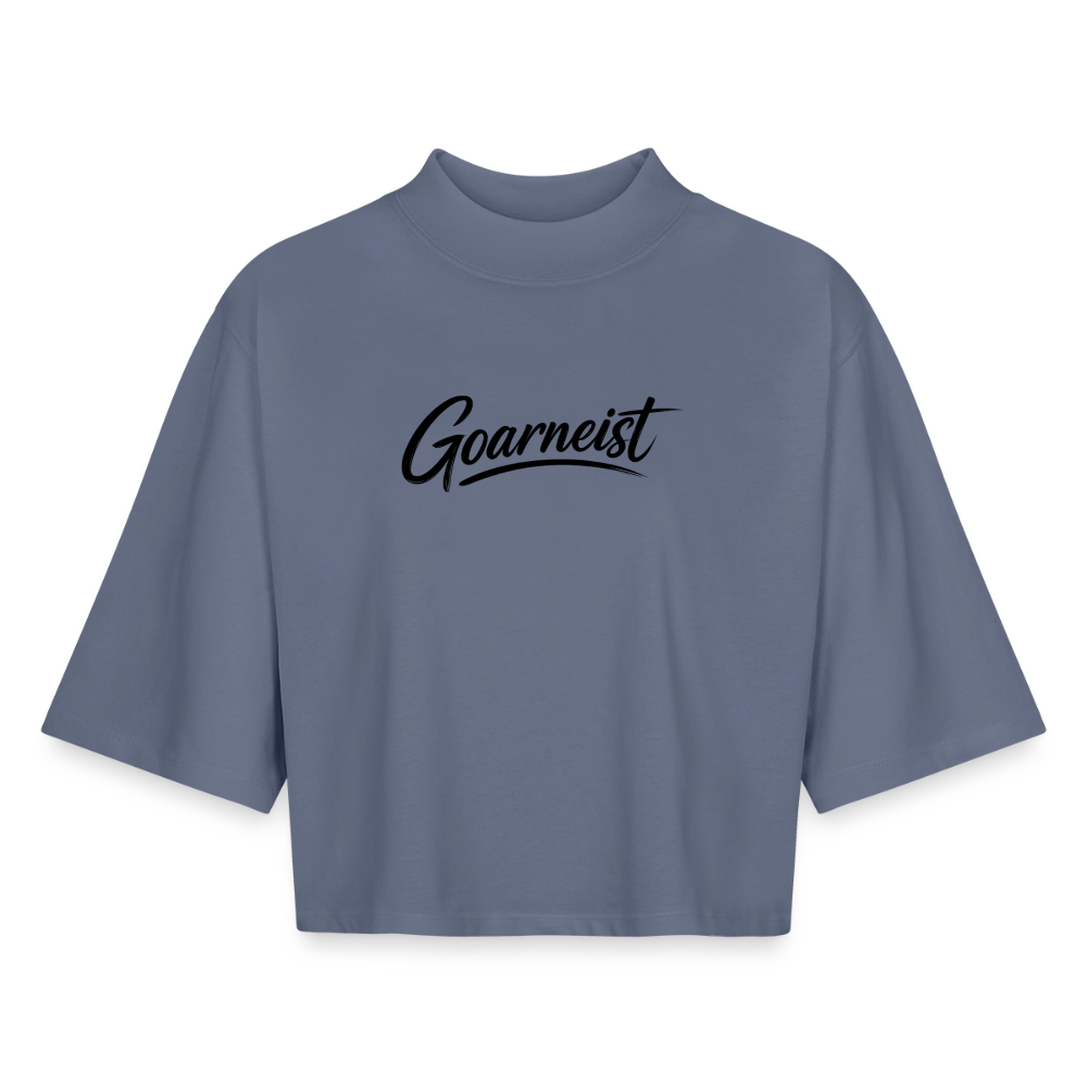 Goarneist Boxy Frauen Recyceltes 1/2 Sleeved T-Shirt - Blaugrau