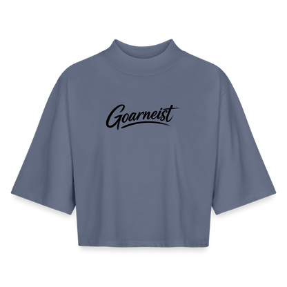 Goarneist Boxy Frauen Recyceltes 1/2 Sleeved T-Shirt - Blaugrau