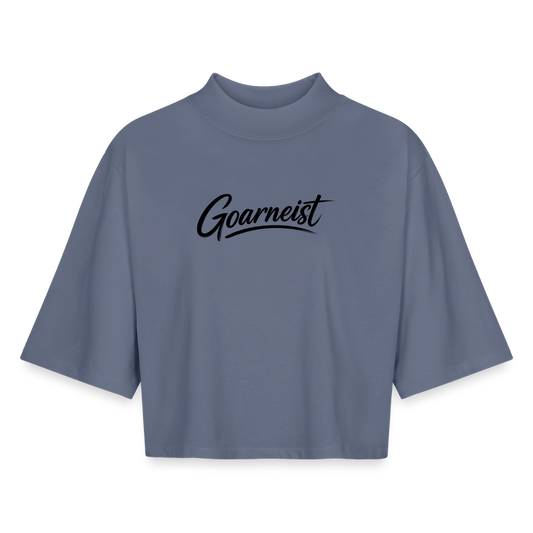 Goarneist Boxy Frauen Recyceltes 1/2 Sleeved T-Shirt - Blaugrau