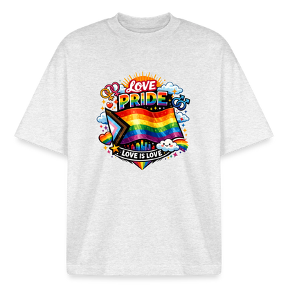 Pride Boxy Heavyweight Unisex Organic T-Shirt - Kühles Grau meliert