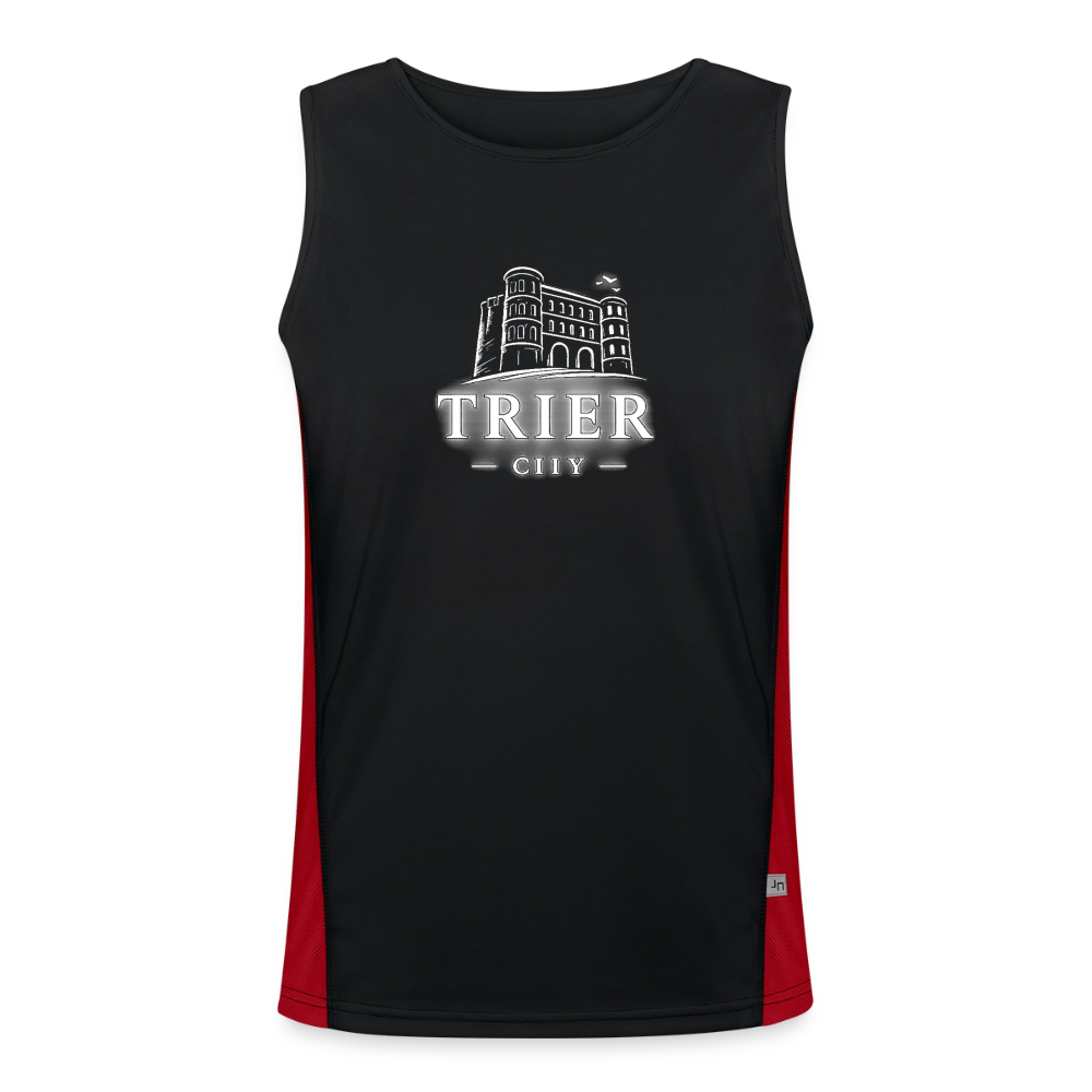 Trier Funktionelles Kontrast-Tank Top für Männer - Schwarz/Rot