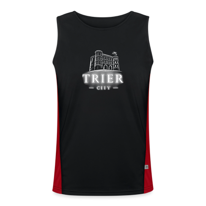 Trier Funktionelles Kontrast-Tank Top für Männer - Schwarz/Rot