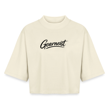 Goarneist Boxy Frauen Recyceltes 1/2 Sleeved T-Shirt - Natur