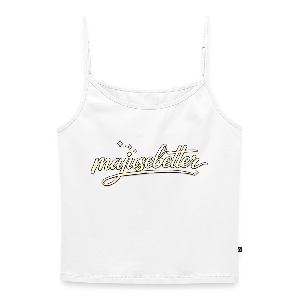 Majusebetter Frauen Premium Organic Top mit Spaghettiträgern - Weiß